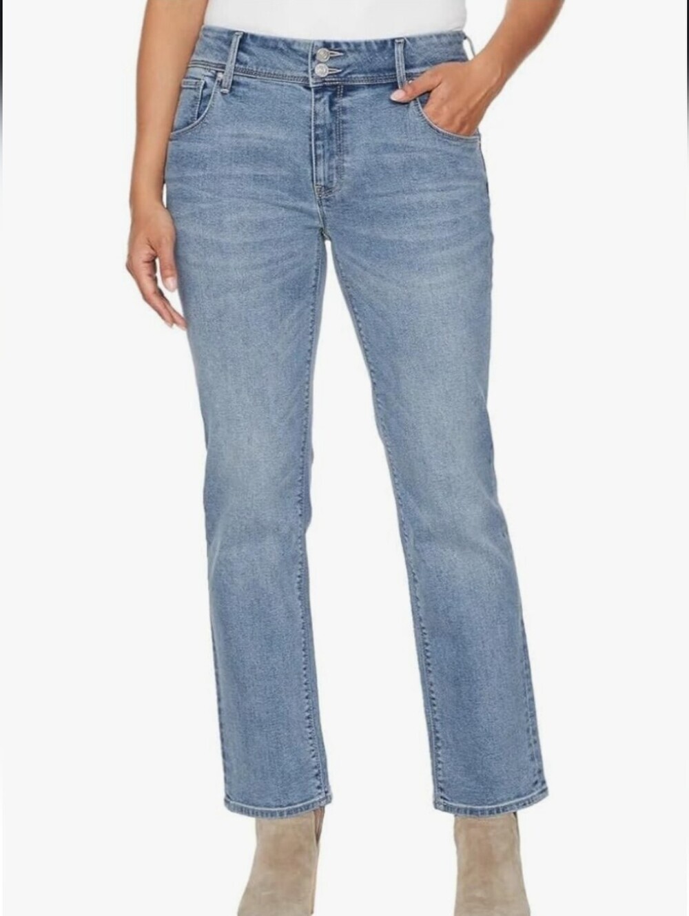 Hudson Midrise Straight Stretch Denim Jeans size 12